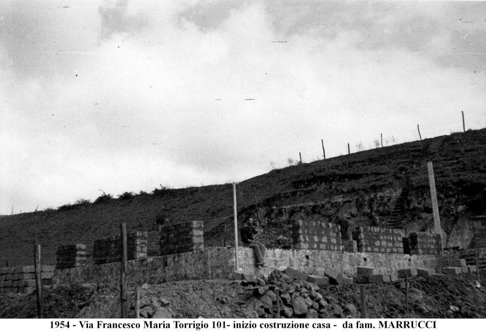 anno 1954 - Via F M Torrigio costruzione casa1 - fam Marrucci