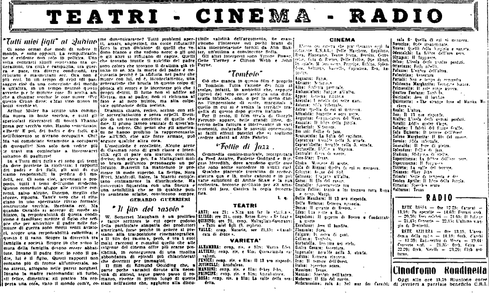 Cinema Primavalle 07.11.19471